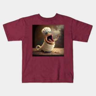 Worm Chef Screams At Wait Staff Kids T-Shirt